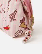 Christmas Stripe Make Up Bag, , large