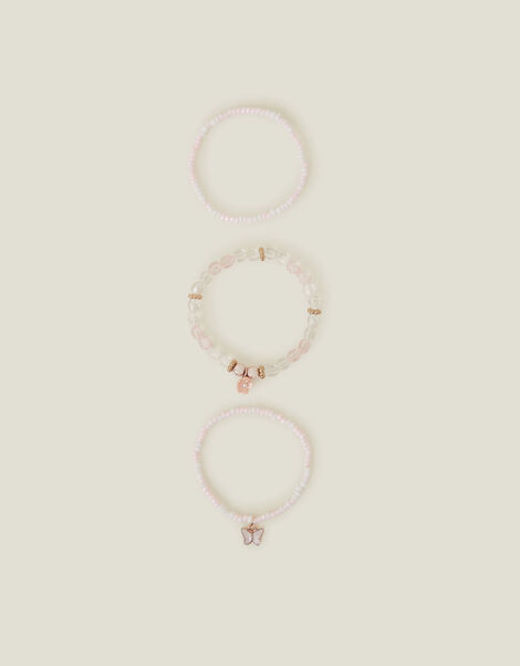 Girls Butterfly Charm Necklace and Bracelet Set, , large