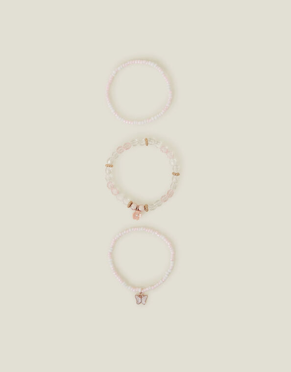 Girls Butterfly Charm Necklace and Bracelet Set, , large