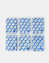 Dandelion Print Initial Notebook, Blue (BLUE), large