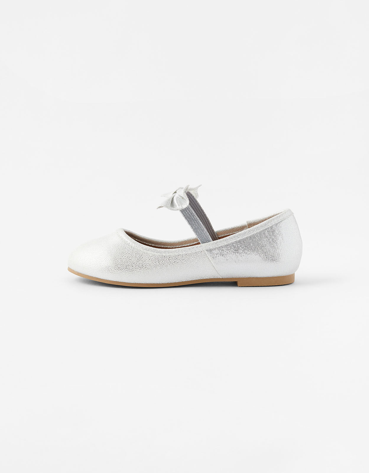 Girls silver flat shoes store