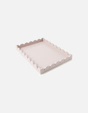 Wood Scallop Tray, Pink (PALE PINK), large