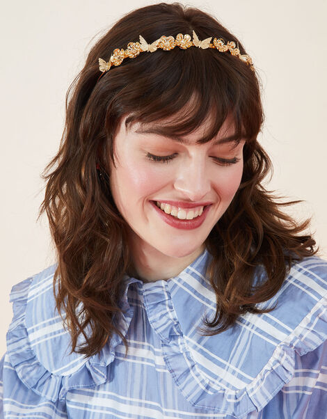Flower and Butterfly Headband , , large