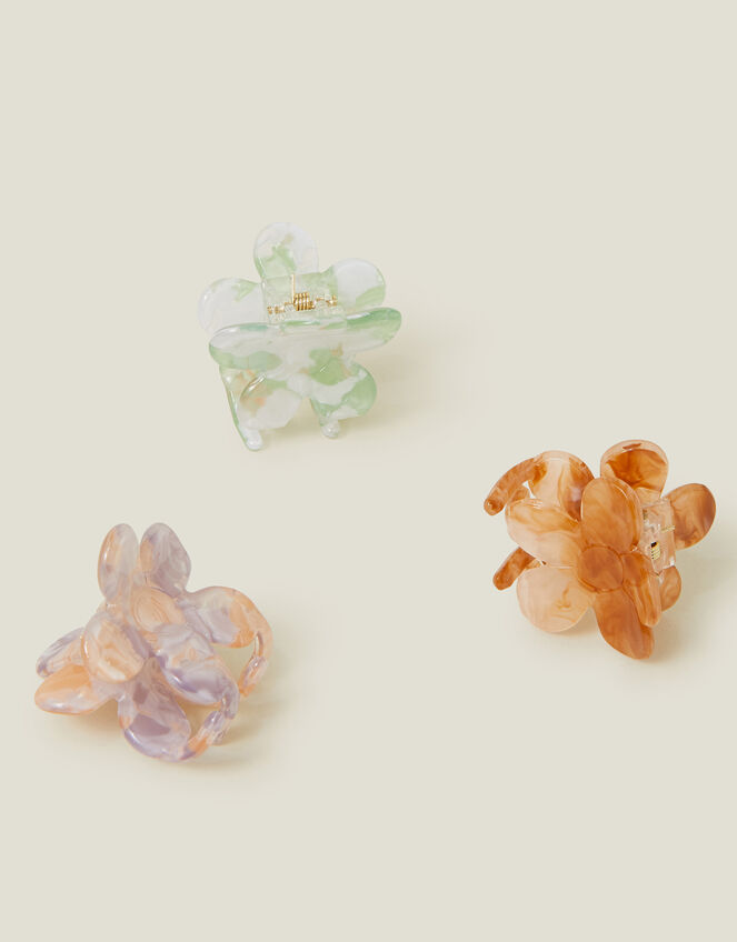 3-Pack Mini Flower Claw Clips, , large