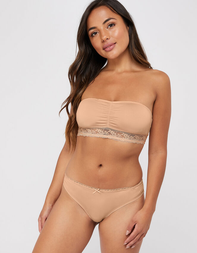 Lace Bandeau Bra, Nude (NUDE), large