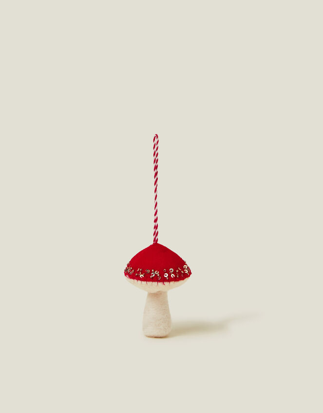 Felt Mushroom Christmas Tree Decoration, , large
