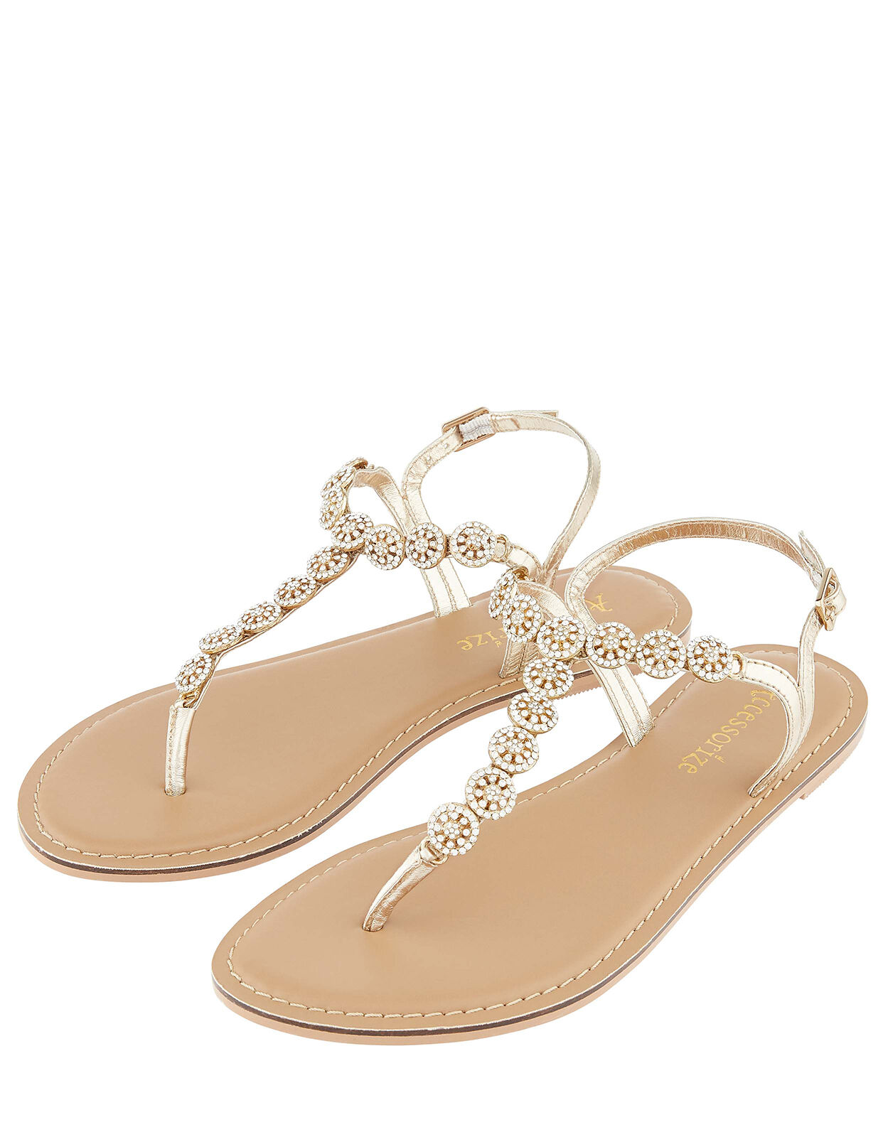 Rome Diamante Sandals White Sandals Flip Flops Accessorize ROI