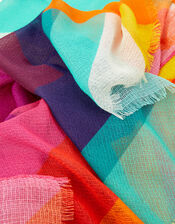 Rainbow Chevron Scarf, , large
