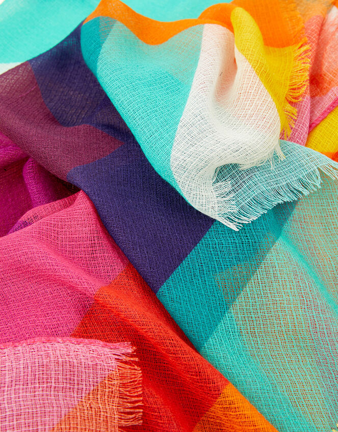 Rainbow Chevron Scarf, , large