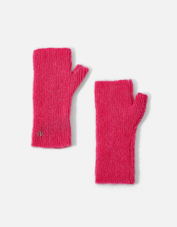 Milan Fluffy Cut Off Gloves Pink, Pink (PINK), large