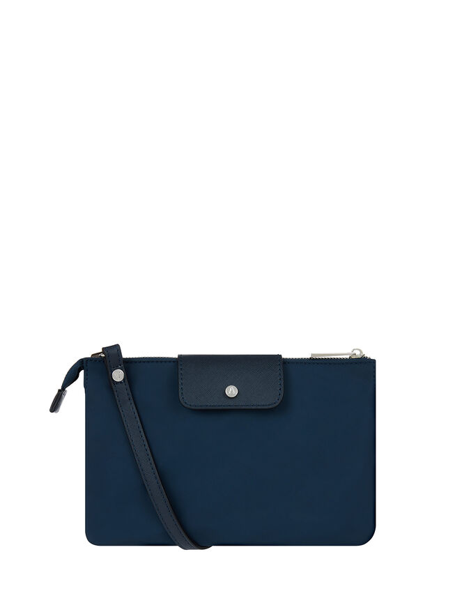 Nylon Cross-Body Bag, Blue (NAVY), large
