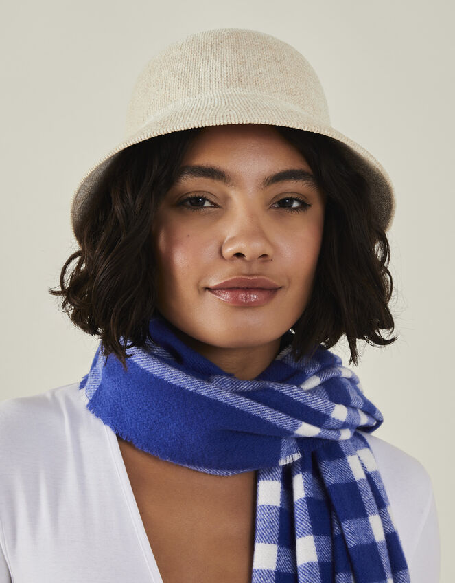 Chenille Bucket Hat, Natural (NATURAL), large