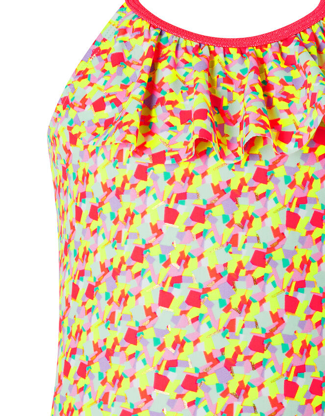 Metallic Print Swimsuit, Multi (BRIGHTS-MULTI), large