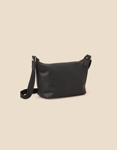 Soft Webbing Cross-Body Bag Black, Black (BLACK), large