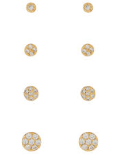 Sparkly Circle Stud Set, , large