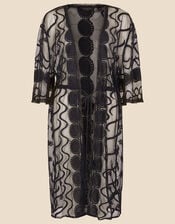 Beach Lace Kimono, Black (BLACK), large