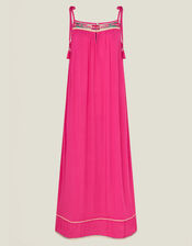 Embroidered Beaded Cami Dress, Pink (PINK), large