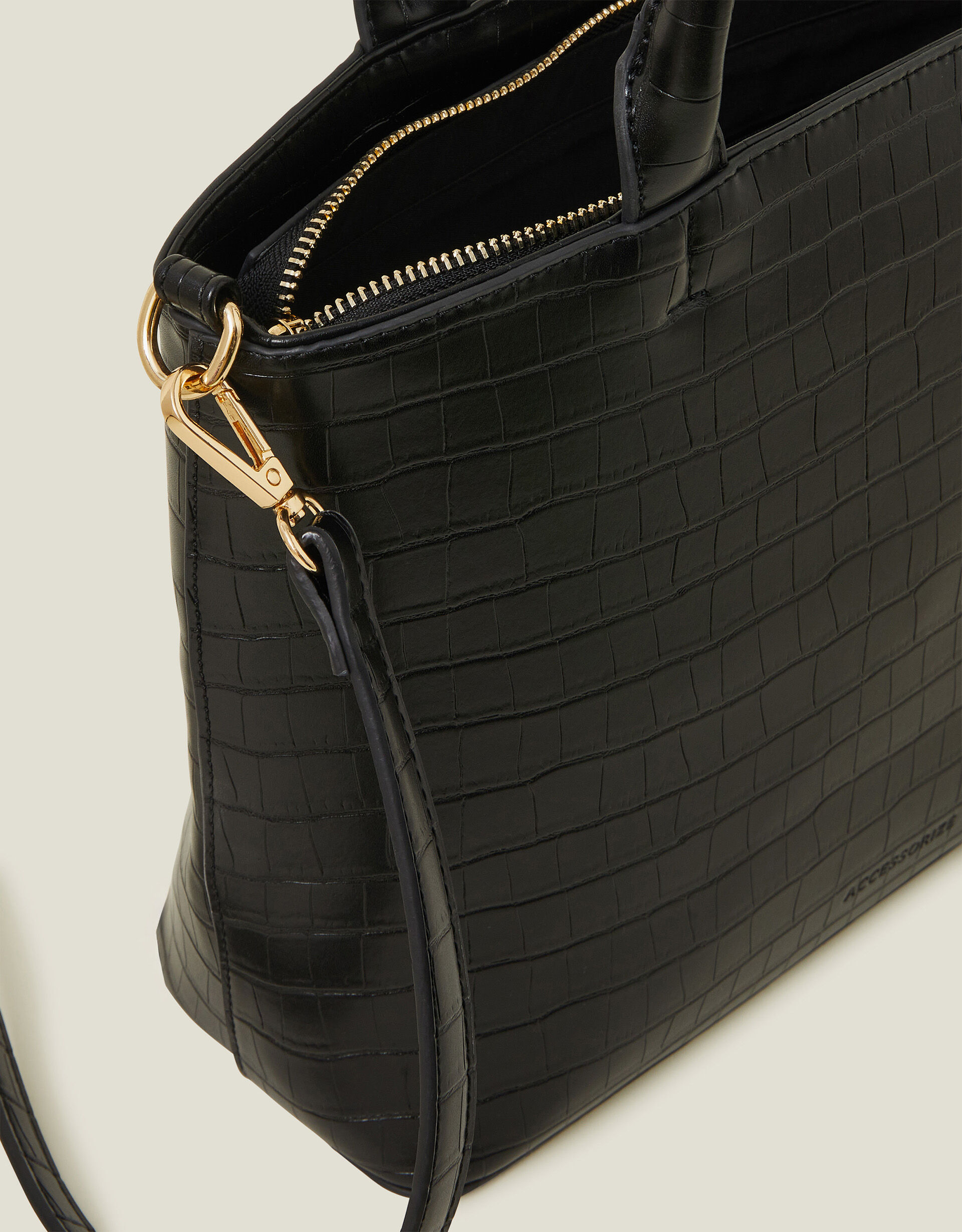 Mock croc handbags top