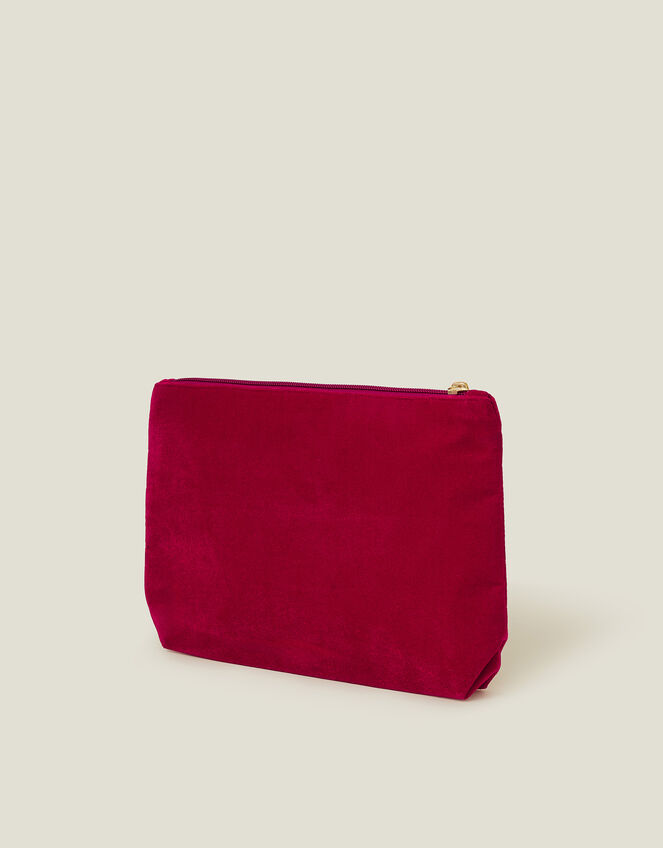 Large Sequin Initial Velvet Pouch, Multi (BRIGHTS MULTI), large