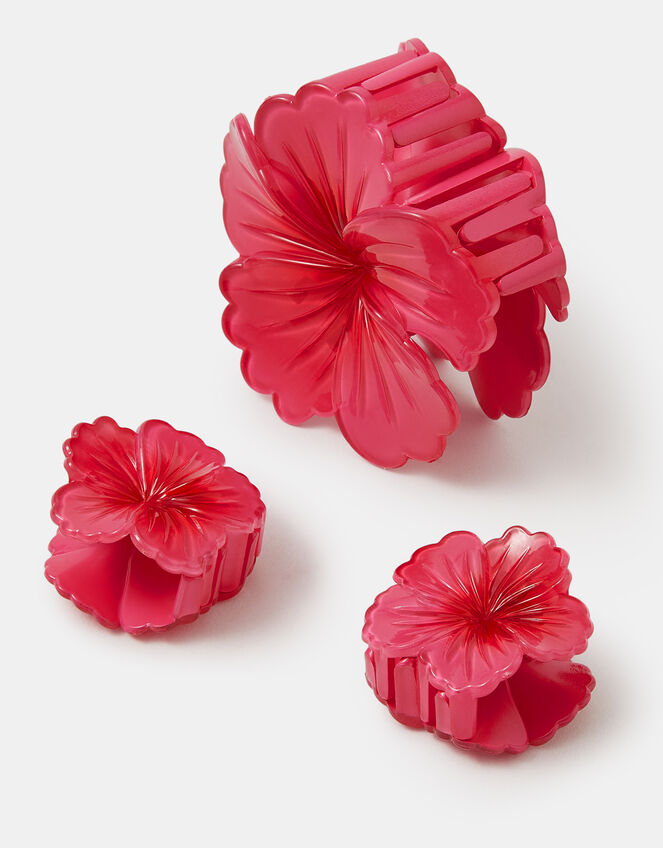 3-Pack Hibiscus Flower Claw Clips, , large