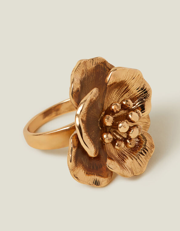 Statement Flower Ring, Gold (GOLD), large