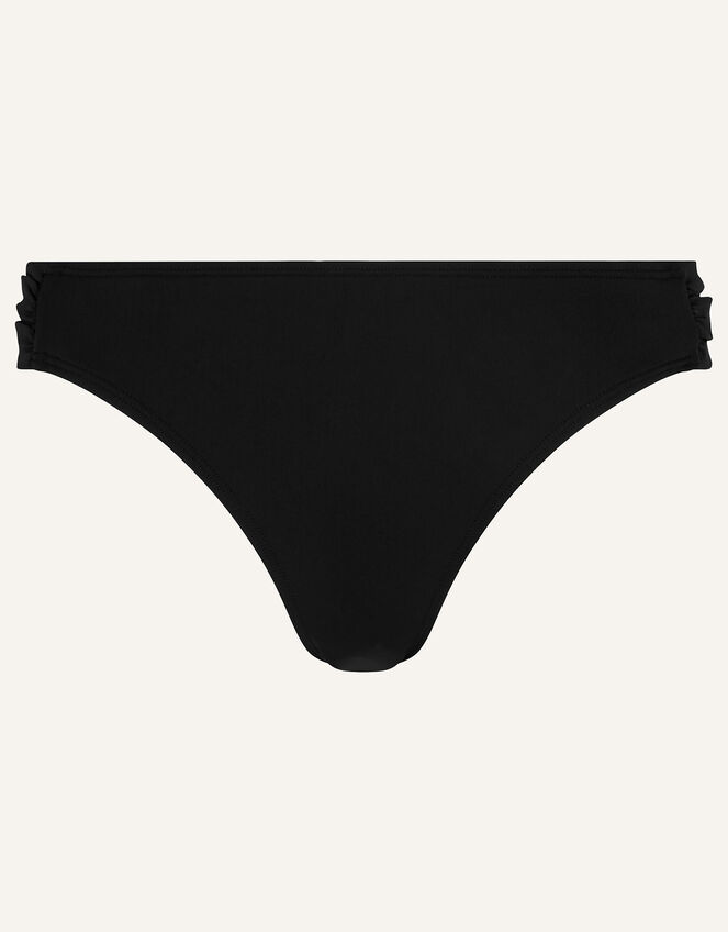 Ruched Side Bikini Briefs, Black (BLACK), large