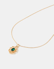 Filigree Emerald Pendant Necklace, , large