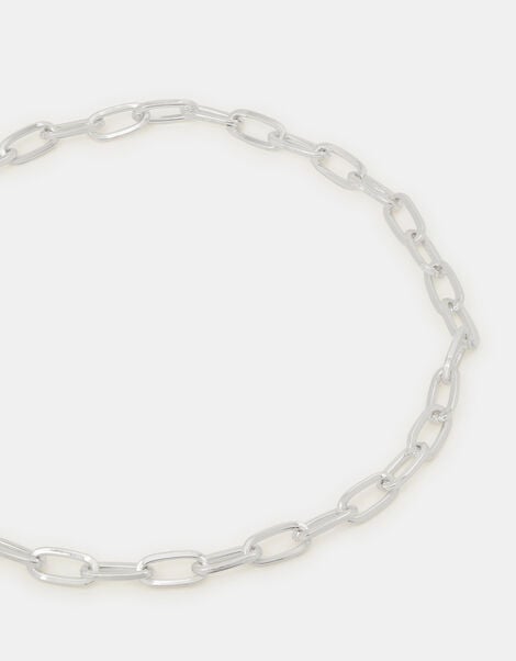 Link Chain Necklace, Silver (SILVER), large