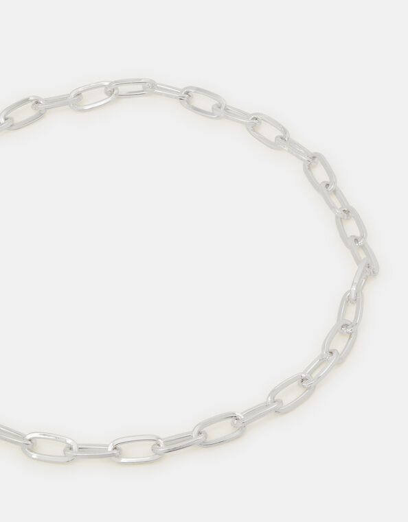 Link Chain Necklace, Silver (SILVER), large