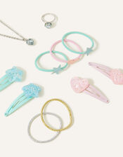 Girls Christmas Cracker Hair and Jewellery Set, , large