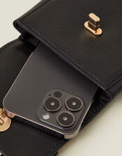 Twist-Lock Leather Phone Bag, , large