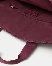 Top Handle Nylon Backpack, Red (BURGUNDY), large