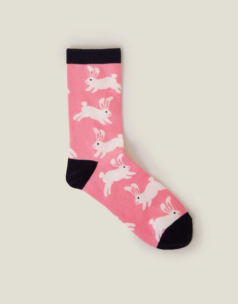 Bunny Print Socks, , large