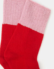 Colourblock Cosy Socks, , large