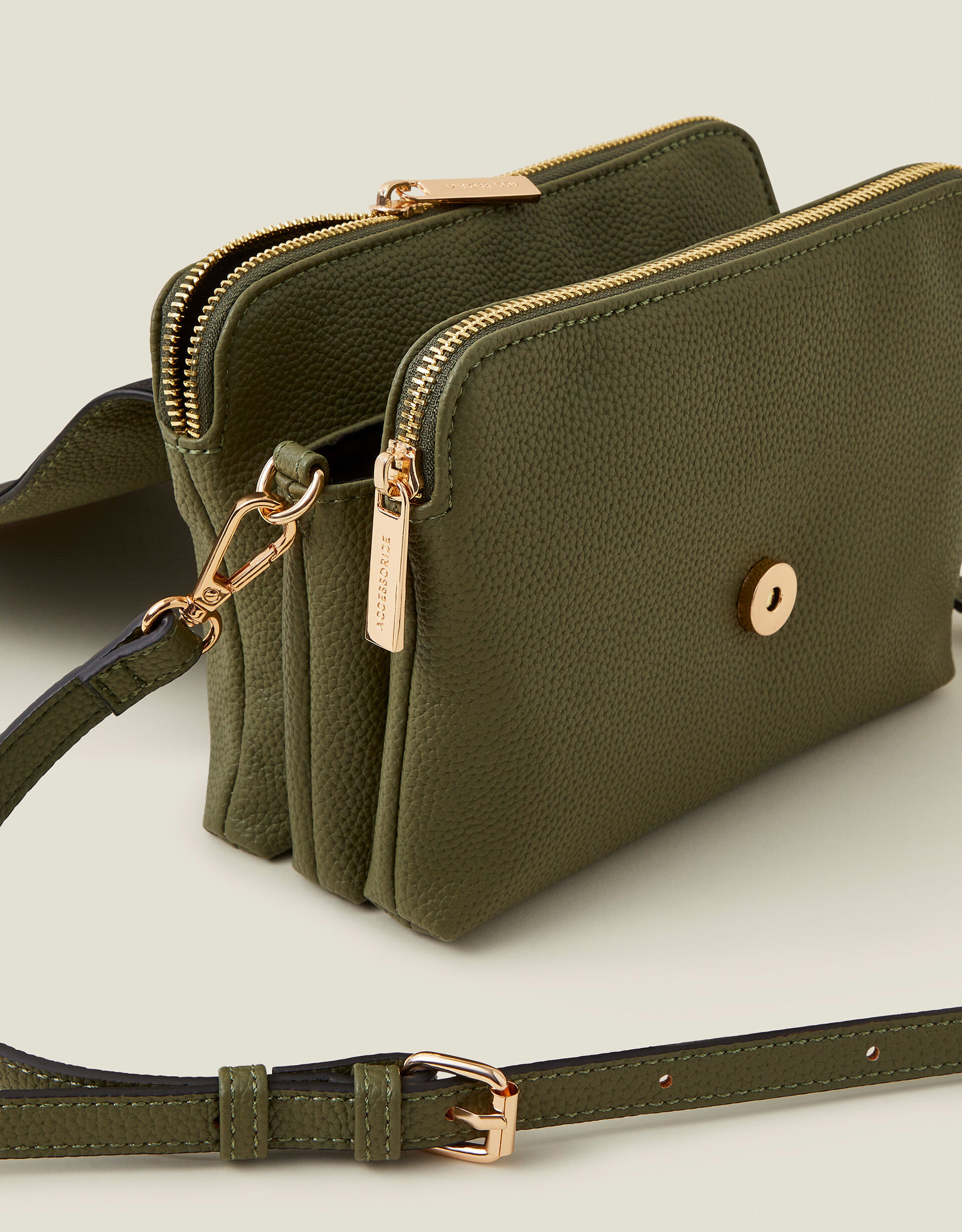 Crossbody double zip bag deals