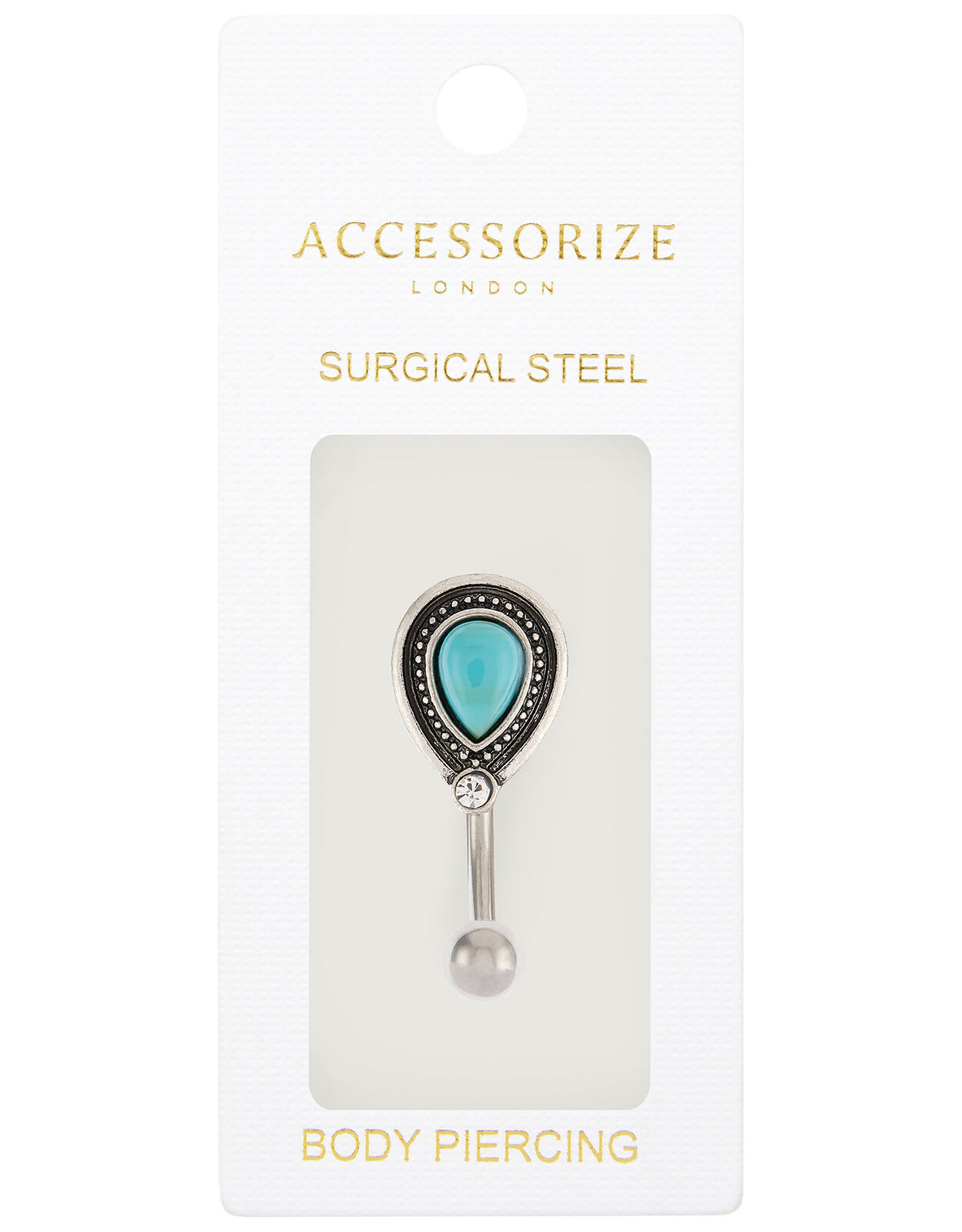 Turquoise Teardrop Belly Bar