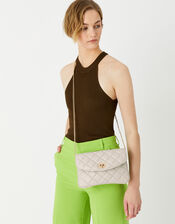 Quilted Clutch Bag, Cream (CREAM), large