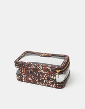 Animal Print Clear Make Up Bag, , large
