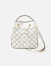 Cut-Out Cross-Body Bag, White (WHITE), large