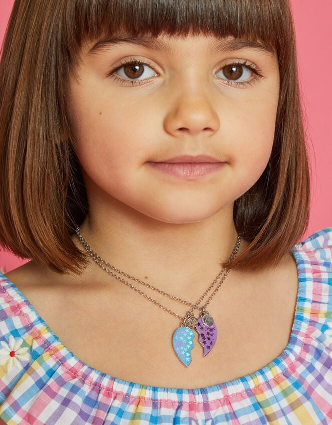 2-Pack BBF Heart Friendship Necklaces, , large