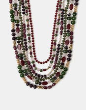 Beaded Layered Necklace, , large