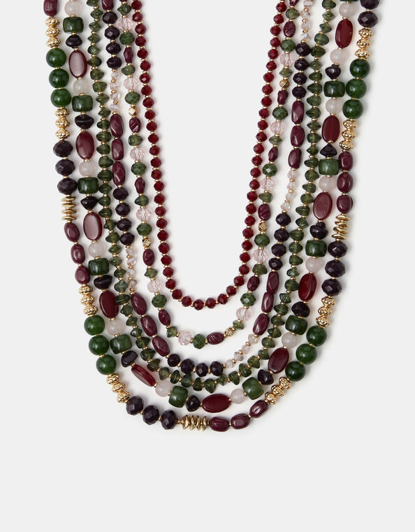 Beaded Layered Necklace, , large