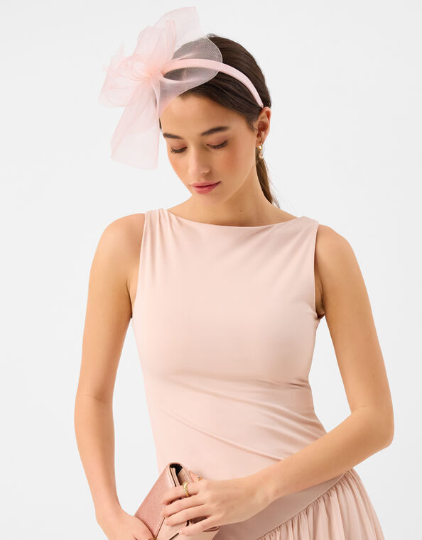 Mini Crin Fascinator, Pink (PALE PINK), large