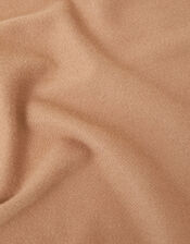 Plain Tassel Scarf, Natural (NATURAL), large