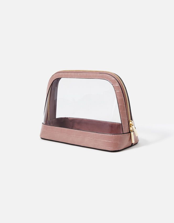 Large Clear Make Up Bag , Pink (PINK), large