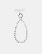 Beaded Wrist Phone Strap, Blue (BLUE), large