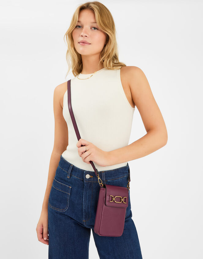 Snaffle Buckle Phone Bag, , large