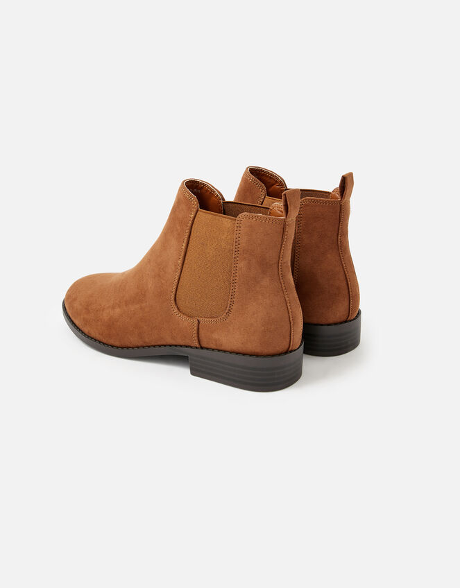 Suedette Chelsea Boots, Brown (BROWN), large