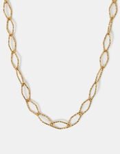 14ct Gold-Plated Diamond Cut Chain Necklace, , large