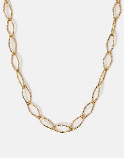 14ct Gold-Plated Diamond Cut Chain Necklace, , large